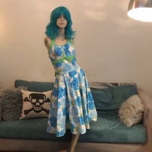 Pinup Girl Clothing Floral Halter Dress